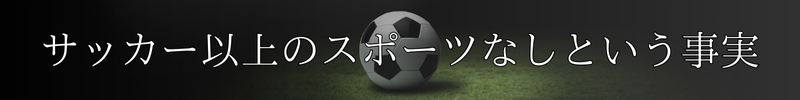 サッカー以上のスポーツなしという事実